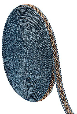 PH PandaHall 15m Nastro Intrecciato in Poliestere Passamaneria Decorativa Vintage, 14mm Treccia Trim Blu Scuro per Costume Artigianato da Cucito Fai Da Te Decorazione Domestica