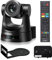 FoMaKo SDI PTZ Kamera, KI-Auto-Tracking Gen 3, 30x Optischer Zoom 1080P 60FPS, mit 3G-SDI/HDMI/USB3.0/LAN(PoE), für Live-Gottesdienst, Bildung, YouTube OBS vMix Streaming (FMK30SDI Pro Schwarz)