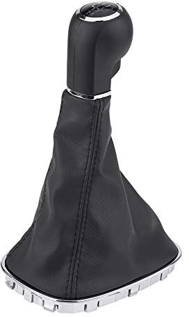 Akozon 9140093 Corsa d Gear knob + 5 Speed Gear Shift Knob Car Gear Shift Knob Lever Stick Gaiter Boot Cover for Corsa D 009140093 19276456, Shift Knobs