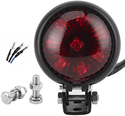 Universal 12V motorcykel LED bakljus broms baklampa med monteringsfästskruvstång(Red-Black Shell)