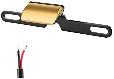 Feu D'étiquette de Moto, Lumière Universelle de Plaque D'immatriculation de Moto, Lampe D'étiquette Arrière en Aluminium CNC, éclairage de Fixation de Queue de 6 LED (Or)