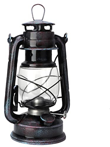 Yunxwd Petroleumlampe, Vintage Öllampe Hurrikan Petroleumlampe, 24cm Retro Kerosinlampe Öllampen Outdoor Zelt Licht Scheune Laterne Haushalt Hängende Ornament
