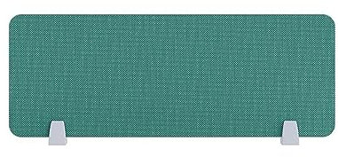 DLUXCA Akustik Trennwand für Schreibtisch,Home Office Schallschutz Raumtrenner,Sichtschutz,Tischtrennwand mit Klemmen Schalldämmung,Optional Mehrfarbig,Cyan-80cm*30cm