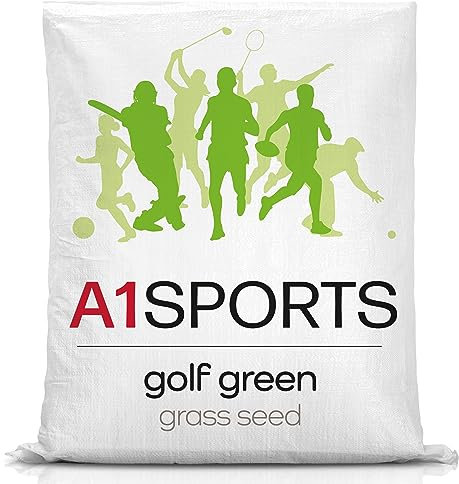 A1 Lawn, Golf Green Grass Seed - Professional Fine-Bladed Turf, Slow-Growing, DEFRA Certified, 25kg