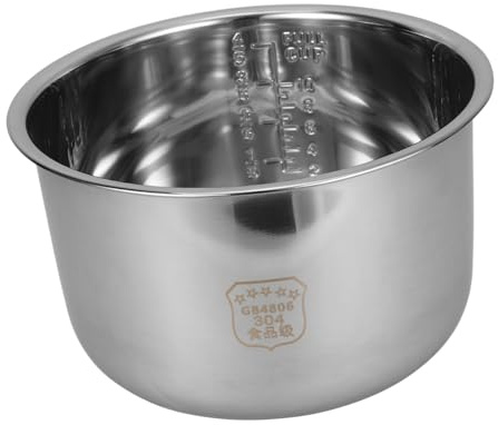 Ciieeo Pentola Interna Per Cuociriso In Acciaio Inox Inserto Per Cuociriso In Metallo Antiaderente Di Ricambio Per Pentola Ad Alta Pressione 5 L
