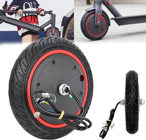 Ersatzräder Scooter Motor mit Vollgummireifen, Antriebsradmotor Passend 36V 350W Motor Motor Ersatz für Xiaomi Pro Pro2 Elektroroller Ersatz der Antriebsräder