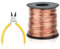 NAROSEBE 100m Kupferdraht zum Basteln, Basteldraht Schmuckdraht, 0.6mm Reiner Kupferdraht, Kupferspulen, Blanker Kupferdrähte, Copper Wire für Schweißen, Experiment, Schmuck, DIY