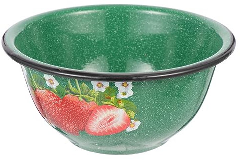 Milisten Verdickte Emailleschale Kleine Vintage-emailbecken Instant-nudeltopf Futternapf Aus Keramik Salatbehälter Weiße Emaille-rührschüssel Japanischer Stil Dessertteller