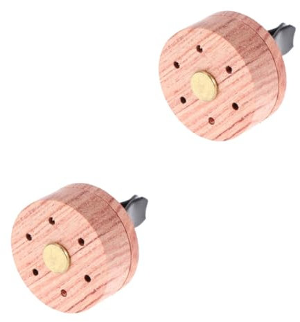 FRCOLOR 2stücke Aromatherapie Diffuser Aus Holz Für Ätherische Öle Runder Duftspender Aus Rosenholz Für Schlafzimmer Büro Und Meditation Um Erholsamen Zu