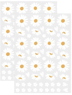 2 Stück Blumen Fahrrad Aufkleber Prilblumen Aufkleber Autoaufkleber Blumen Mädchen Blumen Sticker Fahrradaufkleber für Auto, Fahrrad, Koffer, Laptop, Handy, Bobbycar, Roller