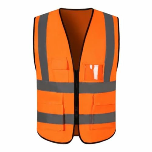 Reflektierende Sicherheitsweste, hohe Sichtbarkeit, Nachtarbeit, Sicherheit, ärmellos, gelbe Weste, Arbeitskleidung für den BAU