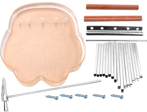 Vaguelly 17-tasten Selbstgemacht Acryl Kalimba mit Metall Tragbares Fingerklavier für Anfänger und Profis
