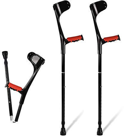 HIARAN Gehstock, Unterarmgehstützen, 1 Paar, ergonomischer Griff mit bequemem Halt – Robustes Aluminium mit hoher Dichte, strapazierfähig für normal große und große Erwachsene, 1 Einheit Lucky Star
