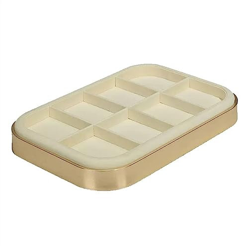 Schmuck-Organizer-Ständer, Stapelbare Schmuck-Organizer-Tabletts mit 8 Fächern for Schubladen, Einsätze, Schmuck-Aufbewahrungstablett, Vitrine, Ohrstecker, Armbänder, Halskette, Ringe, Tabletts for Fr