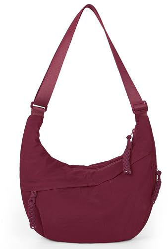 GSenhui Mezzaluna Borsa da donna – Mezza Luna Nylon Dumpling Sling Crossbody con tasche multiple per viaggi – Borsa a tracolla laterale Hobo