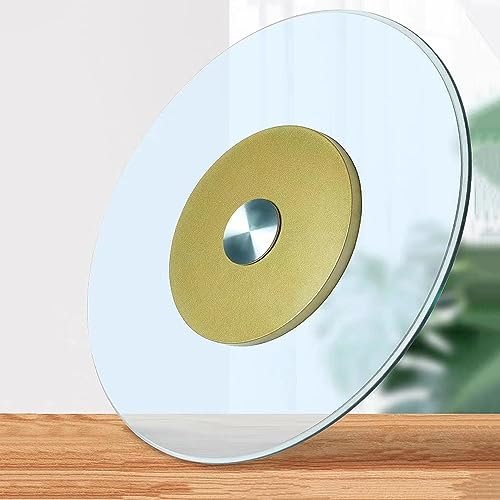 QSPNVFB Lazy Susan- Piatto Girevole in Vetro 80cm Girevole Tavola Rotante da Tavola Centrotavola Tavola Rotante in Vetro Temperato Tortiera Rotonda Vetro(36inch(90cm))