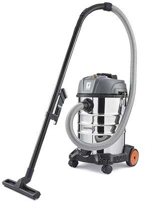 GEEPAS Wet & Dry Vacuum Cleaner 240V | 30L Iron Tank 19Kpa Suction HEPA Filter 4.5m Cable Portable Cord Storage | Powerful Blow Function for Car Garage Workshop Cleaning Carpet | 2 Year Warranty 1400W