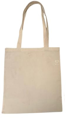 HOUSEGADS 100% Cotton Tote Bags - Premium Plain Natural Reusable Grocery Cloth Bags - Eco-Friendly Shopping Canvas Ideal for Printing and Embroidery - Long/Short Handles