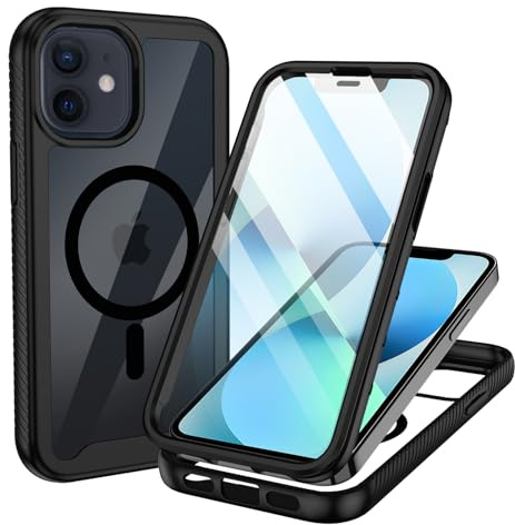 XTCASE für iPhone 11 Hülle Magnetisch Kompatibel mit Magsafe, 360 Grad Ganzkörper Schutzhülle mit eingebauter Displayschutzfolie, Stoßfest Kratzfeste Nie Vergilbung FallSchutz, Schwarz