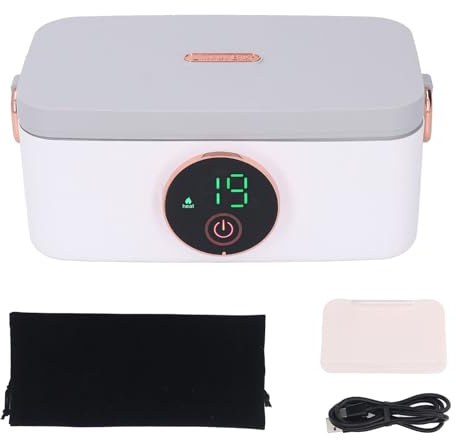 Portapranzo Elettrico, Scaldavivande Portatili Ricaricabili, Scaldapranzo Elettrico a Tenuta Stagna, Portapranzo Autoriscaldante in Acciaio Inossidabile per Ufficio Scuola
