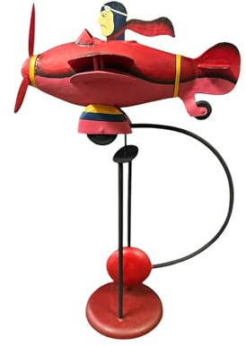 Artigianato Artistico Cav. Filippo D'Aloise snc Figura oscillante Barone Rosso Riproduzione di Giocattoli d'Epoca vittoriana Vintage in Ferro battuto