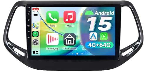 ACAVICA 10.1'' Autoradio Android 15 per Jeep Compass 2017-2020 | Schermo Touch HD 1280x800, Wireless CarPlay & Android Auto, GPS WiFi 6.0 Bluetooth 5.4, Doppia Porta USB, Stereo Auto HiFi