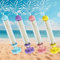 DEJIN 4Pcs Firework Water Guns for Summer Pool Parties, Outdoor Water Games, Splash Blaster with Pump Action, Water Fireworks Sprinkler for Backyard Fun