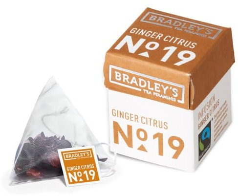 Bradley's - Infuso Limone e Zenzero Piramidale No.19 Bio confezione da 30 bustine