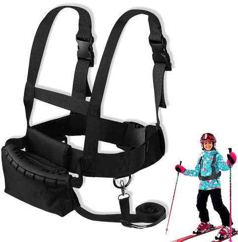 yotutun Harnais d'entraînement de Ski, Harnais de Ski et de Snowboard pour Enfants Harnais Ski avec Laisse et Sac Amovibles Accessoires de Ski pour Enfant Garçon Fille Débutants