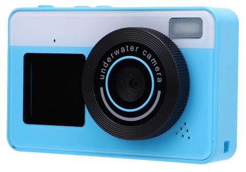 Lazmin112 Cámara Digital 4K, 48Mp, 18x Zoom, Resistente Al Agua Ip68, Pantalla Dual HD, 30Fps Grabación Vídeo, 1200 Mah, Ccd, Cámara Viaje, para Vlogs, Adolescentes, Estudiantes (Azul)
