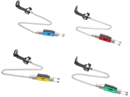 GANAZONO 4 Pièces Détecteurs de Touche Silencieux pour Carpe Indicateurs de Morsure Haute Sensibilité sans Lumière Accessoires pour Rivière Extérieur