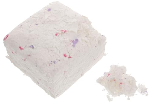 UKCOCO Litière pour Hamster en Papier Blanc sans Poussière, Absorbante et Anti-odeurs, Tapis de Couchage pour Petits Animaux comme Cobayes et Lapins, Pratique