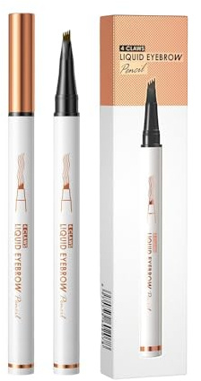 Lápiz de Cejas - 4 puntas | lápiz de cejas delineador,Rotulador líquido de punta fina para mujer, uso diario, viajes, trabajo, citas, bodas, cumpleaños y piscina
