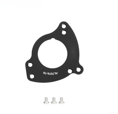 Protezione catena in lega di alluminio per interfaccia Mtb Iscg03 Iscg05 32t-38t Anello singolo CNC Design intagliato con kit hardware (adattatore singolo)