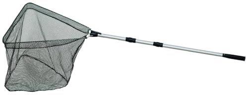 Paladin Kescher ECO 190cm -Kescherstab 3X 45cm Teleskopkescher, Angelkescher, 3-Fach teleskopierbarer Kescherstab, Gesamtlänge: 1,90m, Maschenweite 6x6mm, Kescherkopf 50x50x45cm
