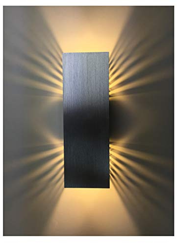 SpiceLED Wandleuchte | ShineLED-30 | 2x15W Warmweiß | hell silbernes Gehäuse | Schatteneffekt | High-Power LED Wandlampe dimmbar
