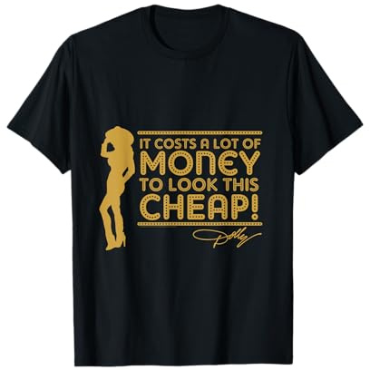 Dolly Parton Women's Black Dollyism T-Shirt, Small, Classic Fit, Short Sleeve, Crew Neck, Pull On, Solid, All Seasons, 1 Count