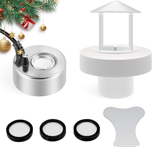 Mxmoonant 350ml / H Nebulizzatore ad ultrasuoni DC 24V con protezione dagli spruzzi d'acqua e galleggiante per acquario laghetto rocciosolavello roccioso (Kit completo)