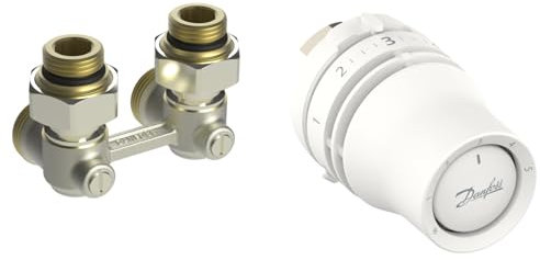 Danfoss Set combinato 015G5131 – Redia Termostato per radiatori con attacco a pavimento e inserto valvola M30