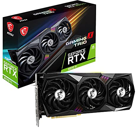 MSI Tarjeta gráfica Gaming GeForce RTX 3070 Ti Gaming X Trio 8G 8GB GDDR6X - Tarjeta de video NVIDIA GPU para PC de juegos, HDMI/DP Nvlink de 256 bits, tarjetas gráficas de computadora de arquitectura