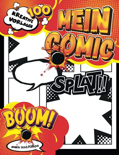 Comic Buch Zeichnen Lernen: Leeres Comic-Buch zum Erstellen eigener Comics im Layout-Stil | Comic-Notizbuch für Kinder und Erwachsene