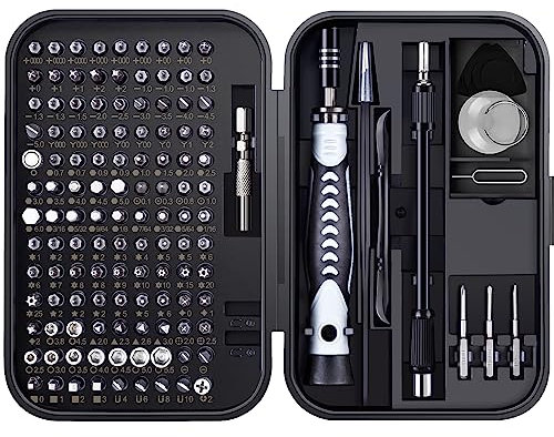 Easytime 130-in-1-Präzisions-Schraubendreher-Set, Computer-Reparatur-Werkzeug-Set mit 120 Schraubendreher-Bits, Laptop-Schraubendreher-Kit mit Magnetisierer, für iPhone, iPad, Xbox, Haushaltsgeräte