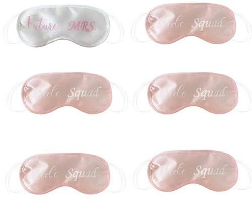 Karjiaja 6 st brud sömn ögonmasker möhippa gynnar mjuk sömn ögonmasker för brudfest
