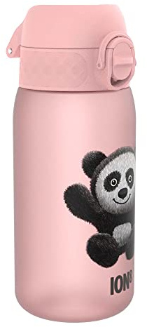 ION8 Vattenflaska För Barn, 350 ml/12 oz, Läcksäker, Lätt att Öppna, Säkert Lås, Diskmaskinssäker, BPA-fri, Bärhandtag, Enkel att Rengöra, Luktfri, Koldioxidneutral, BPA-fri, Pandor