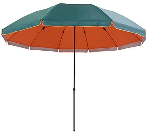 Ombrellone con Pieghevole Impermeabile da Balcone Terrazza Giardino (Verde Arancione)(2.6m/8.5ft)