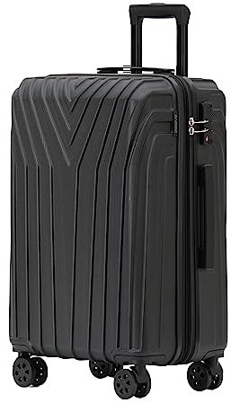 BEIBYE Kofferset Rollkoffer Koffer Hartschale,TSA Schloß, Zwillingsrollen, Erweiterung (Schwarz, 66 cm)