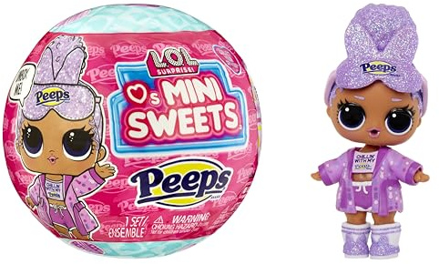 LOL Surprise Loves Mini Sweets - Peeps Cozy Bunny con muñeca coleccionable, 7 sorpresas, tema de primavera y Pascua, muñeca pequeña de edición limitada de Peeps, gran regalo de juguete para niñas a