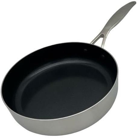 GreenPan Geneva Harteloxierte Gesunde Keramik Antihaft 24 cm/2,6 Liter Schmorpfanne, PFAS-frei, Induktion, spülmaschinenfest, Backofenfest, Grau