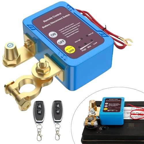12V 240A Remote Batterie Trennschalter, Drahtloser Ferngesteuerter Auto Trennschalter, Batterie Trennschalter Batterie Kill Switch Anti-Diebstahl Smart Voltage Control Battery Kill Switch für RV, ATV