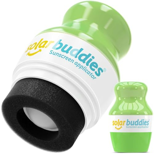 Solar Buddies Solkrämsapplikator – Grön (Full) – Påfyllningsbar Roll-On med Svamp för Solkräm & Lotion för Barn, Vuxna & Familj – Rymmer 100 ml – Perfekt för Resor